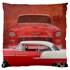 Classic Car Chevy Bel Air Dodge Red White Vintage Photography Standard Flano Cushion Case (one Side) by yoursparklingshop