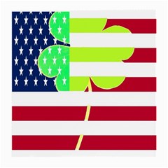 Usa Ireland American Flag Shamrock Irish Funny St Patrick Country Flag  Medium Glasses Cloth (2-side) by yoursparklingshop