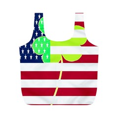 Usa Ireland American Flag Shamrock Irish Funny St Patrick Country Flag  Full Print Recycle Bags (m)  by yoursparklingshop