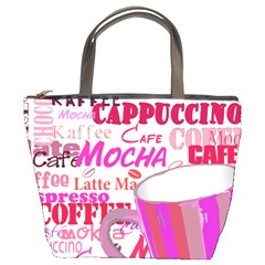 Coffee Cup Lettering Coffee Cup Bucket Bags by Amaryn4rt