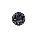 Blackberries Background Black Dark 1  Mini Buttons Front