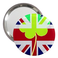 Irish British Shamrock United Kingdom Ireland Funny St  Patrick Flag 3  Handbag Mirrors by yoursparklingshop