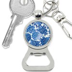 Blue flower Bottle Opener Key Chains Front