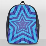 Abstract Starburst Blue Star School Bags(Large)  Front