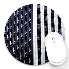 Architecture Building Pattern Round Mousepads by Amaryn4rt