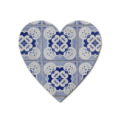 Ceramic Portugal Tiles Wall Heart Magnet by Amaryn4rt