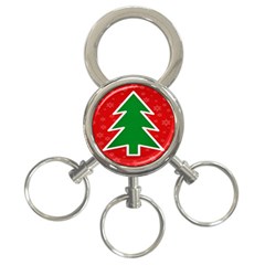 Christmas Tree 3-ring Key Chains by Nexatart