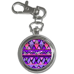 Seamless Purple Pink Pattern Key Chain Watches by Nexatart