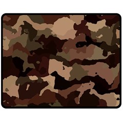 Background For Scrapbooking Or Other Camouflage Patterns Beige And Brown Fleece Blanket (medium)  by Nexatart