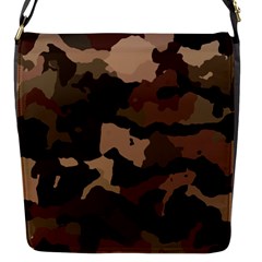 Background For Scrapbooking Or Other Camouflage Patterns Beige And Brown Flap Messenger Bag (s) by Nexatart