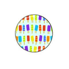 Food Pattern Hat Clip Ball Marker (4 Pack) by Nexatart