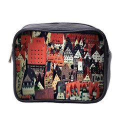 Tilt Shift Of Urban View During Daytime Mini Toiletries Bag 2-side