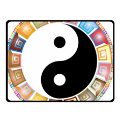 Yin Yang Eastern Asian Philosophy Double Sided Fleece Blanket (small)  by Nexatart