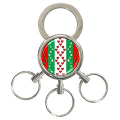 Christmas Snowflakes Christmas Trees 3-ring Key Chains by Nexatart