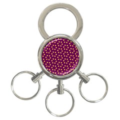 Star Christmas Red Yellow 3-ring Key Chains by Nexatart