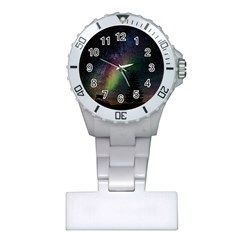 Starry Sky Galaxy Star Milky Way Plastic Nurses Watch by Nexatart