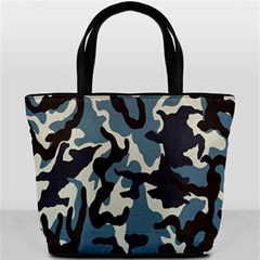 Blue Water Camouflage Bucket Bags by Nexatart