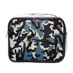 Blue Water Camouflage Mini Toiletries Bags by Nexatart