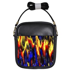 Banner Header Plasma Fractal Girls Sling Bags by Nexatart