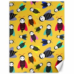 Bees Animal Pattern Canvas 12  X 16   by Nexatart