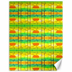 Birds Beach Sun Abstract Pattern Canvas 12  X 16   by Nexatart