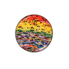 Car Painting Modern Art Hat Clip Ball Marker (4 Pack) by Nexatart