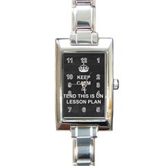 Lessonplan Rectangle Italian Charm Watch by athenastemple