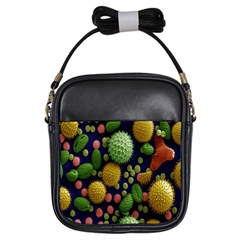 Colorized Pollen Macro View Girls Sling Bags by Nexatart