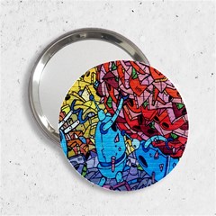 Colorful Graffiti Art 2 25  Handbag Mirrors by Nexatart