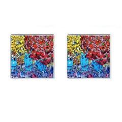 Colorful Graffiti Art Cufflinks (square) by Nexatart