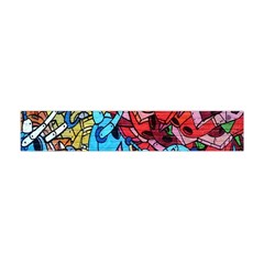 Colorful Graffiti Art Flano Scarf (mini) by Nexatart