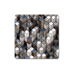 Cube Design Background Modern Square Magnet Front