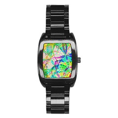 Design Background Concept Fractal Stainless Steel Barrel Watch by Nexatart