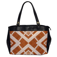 Fabric Textile Tan Beige Geometric Office Handbags by Nexatart