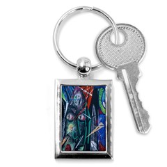 Graffiti Art Urban Design Paint Key Chains (rectangle)  by Nexatart