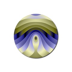 Fractal Eye Fantasy Digital Rubber Coaster (round)  by Nexatart