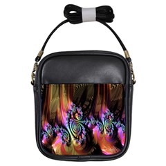 Fractal Colorful Background Girls Sling Bags by Nexatart