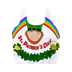 St  Patrick Full Print Recycle Bags (m)  by Valentinaart