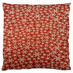 Holiday Snow Snowflakes Red Standard Flano Cushion Case (one Side)