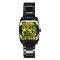 Olive Seamless Camouflage Pattern Stainless Steel Barrel Watch by Nexatart