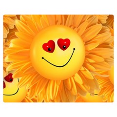 Smiley Joy Heart Love Smile Double Sided Flano Blanket (medium)  by Nexatart