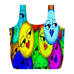 Smiley Girl Lesbian Community Full Print Recycle Bags (l)  by Nexatart