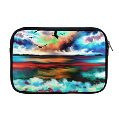 Ocean Waves Birds Colorful Sea Apple Macbook Pro 17  Zipper Case by Amaryn4rt