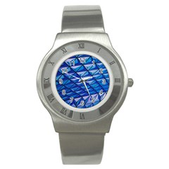 Lines Geometry Architecture Texture Stainless Steel Watch by Amaryn4rt