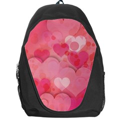 Hearts Pink Background Backpack Bag by Amaryn4rt