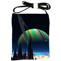 Planets In Space Stars Shoulder Sling Bags by Amaryn4rt