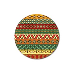 Mexican Folk Art Patterns Magnet 3  (round) by Amaryn4rt