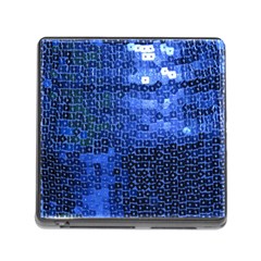 Blue Sequins Memory Card Reader (square) by boho