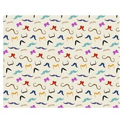 Mustaches Double Sided Flano Blanket (medium)  by boho