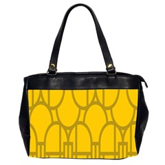 The Michigan Pattern Yellow Office Handbags (2 Sides)  by Simbadda